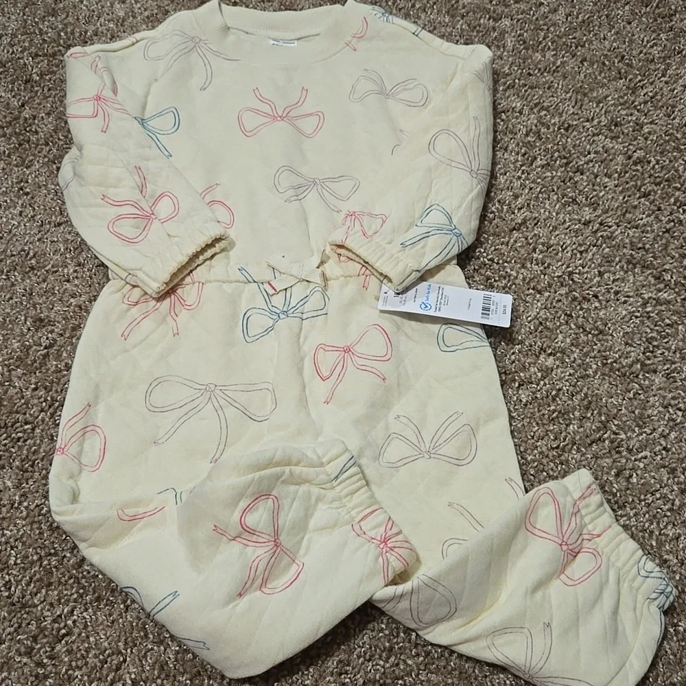 Carter's Bow Print Jumpsuit